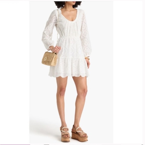 3. VERONICA BEARD $548 Calibra broderie anglaise cotton mini dress - Picture 5 of 6
